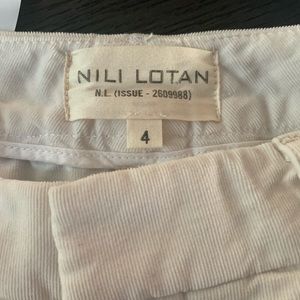 Nili LOTAN creme cotton cord pant